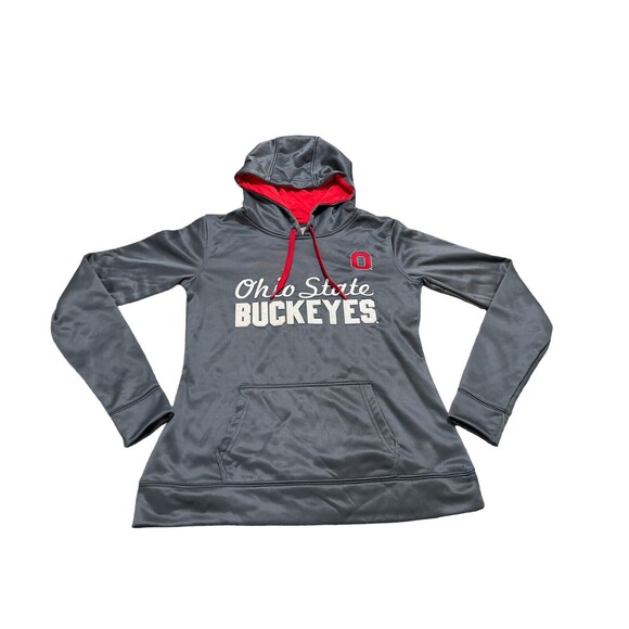 SCARLET & GRAY NCAA OHIO STATE EMBROIDERED HOODED SWEATSHIRT MENS Med new w/tag - Picture 1 of 6